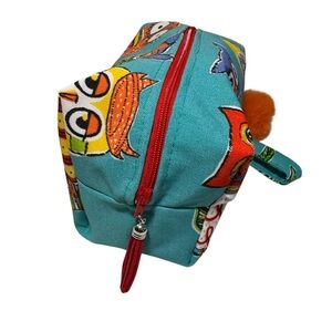 Colorful Owl Cosmetics Bag